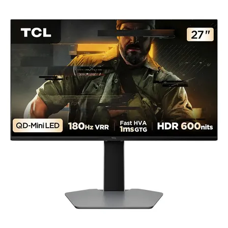Monitor Gamer Tcl 27 Polegadas Qled Mini Led Qhd G64 180hz 1ms (gtg) Freesync Hdr 600 Nits 27g64 Preto