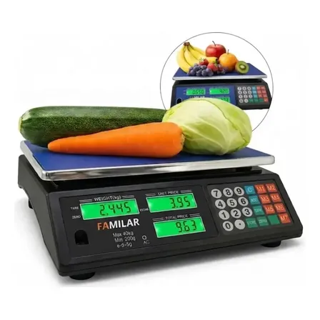 Balança Digital Eletrônica Comercial 40kg Precisão Mercado Azul Familar.