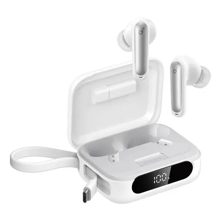 Fones De Ouvido Bluetooth Soundcore P41i Da Anker, In-ear Com Anc E Powerbank 3000mah Bater(cabo Usb-c Integrado), 192h De Reprodução, Som Imersivo, Chamadas Claras Com Ia E 6 Microfones, Ipx5, Branco