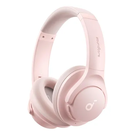 Fone de Ouvido Bluetooth Soundcore Anker Q20i ANC Híbrido Fone Sem Fio Headset Gamer com Cancelamento de Ruído 60H Bateria Hi-Res App Multiponto Headphone Graves Potentes Dobrável Carga Rápida Rosa