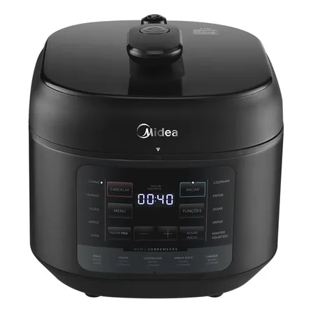 Panela De Pressão Elétrica 5l Nutripro Preta Midea Cor Preto