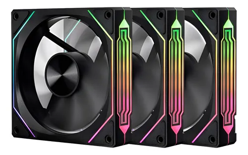 Kit Ventoinhas Pichau Ventus Nx Reverse, Argb, 3x120mm Preto