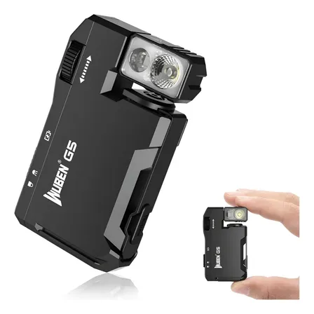 Lanterna Recarregável Wuben G5 400 Lúmens Rgb, Magnética - Branco - Preto