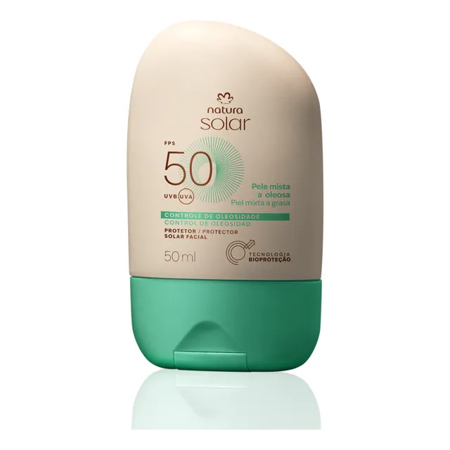 Protetor Solar Natura Facial Fps50 Pele Mista A Oleosa 50ml