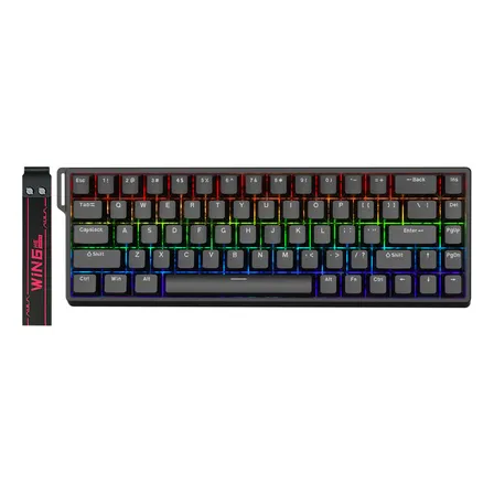 Teclado Magnético Aula Win68 He 8000hz, 0.02mm Rapid Trigger, Hall Efect, Socd, Snaptap, 65%