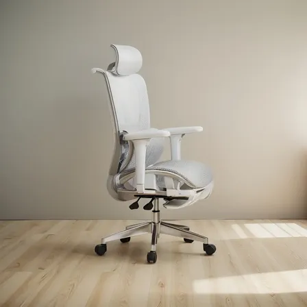 Cadeira Escritório Ergonômica Presidente Giratória Com Apoio Cor Cinza Material Do Estofamento Tela Mesh
