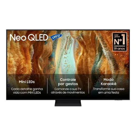 Samsung Vision Ai Tv 55 Neo Qled Ultra 4k Qn70f 2025, Mini Led, Processador Com Ai, Controle Por Gestos, Modo Ai, Painel Até 144hz