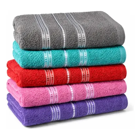 Kit 5 Toalhas Banho 70x125 Cm Laune Haus Escala Tek