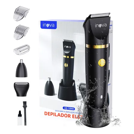 Maquininha Barbear Barba para Homens – Barbeador Elétrico, Conjunto para Cabelo, 3 em 1, Cortador sem Fio, Trimmer de Precisão – Presente para Homens, Maridos e Pais