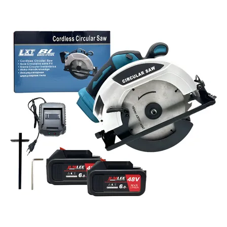 Serra Circular Jumlee Elétrica Sem Fio 48v A Baterias Profissional Azul-aço 50hz-60hz 127/220v 50 Hz X 60 Hz