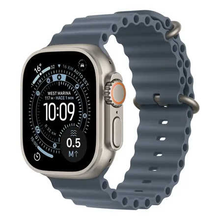 Apple Watch Ultra 3 Gps + Cellular Caixa Natural De Titânio 49 Mm Pulseira Oceano Azul-âncora Correa Ocean
