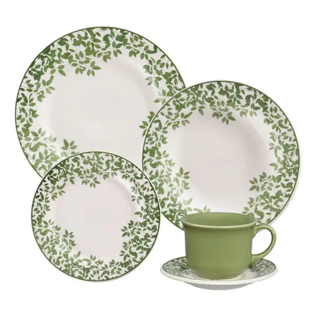 Aparelho De Jantar 20 Peças Foliage Biona Donna 24