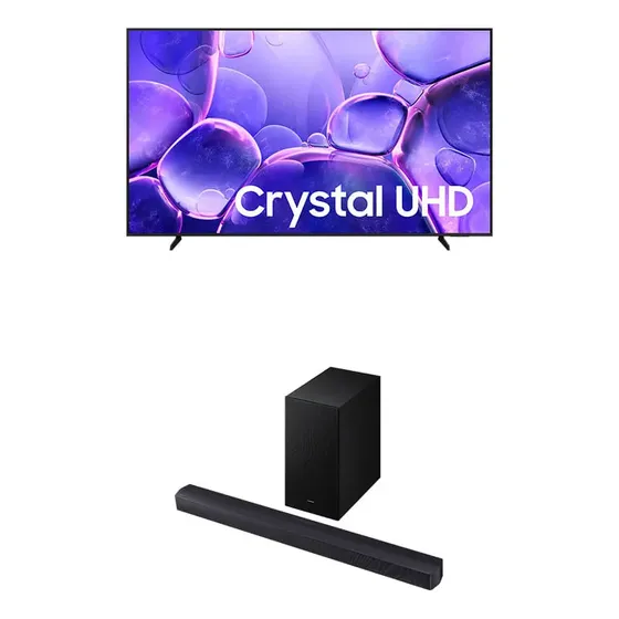 Combo Samsung Smart Tv 85 Crystal Uhd 4k + Soundbar Hw-b450f