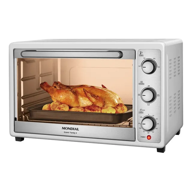 Forno Elétrico 52L Grand Family II, Mondial, Branco/Inox, 1800W FRN-52-W