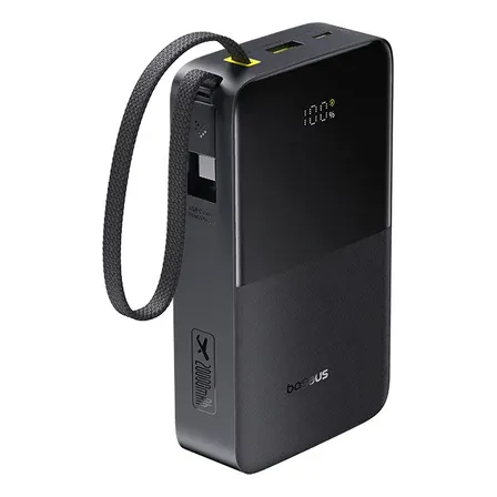 Power Bank Baseus Turbo Bipow2 Pro 20000mah 22.5w Cor Preto Cosmic Black