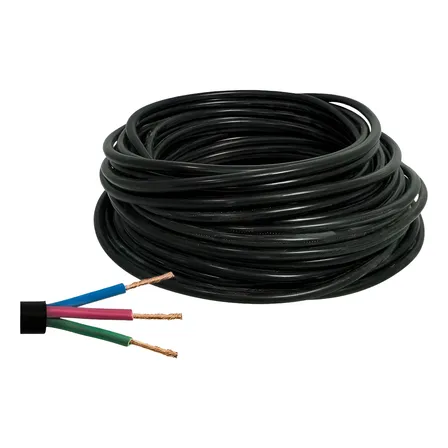 Cabo PP Flexível 3 Vias 3x2,5mm 100m Preto PVC 500V