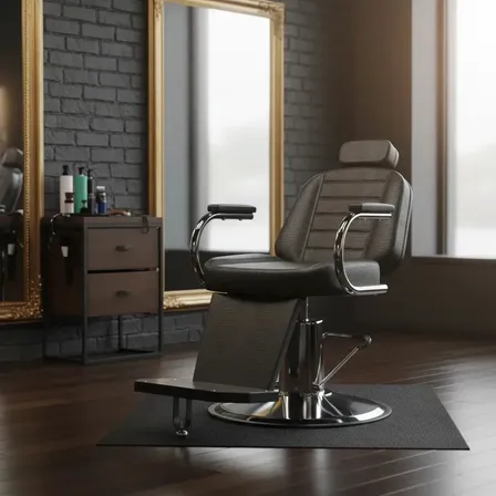 H&M poltrona cadeira reclinável barbearia preto croco