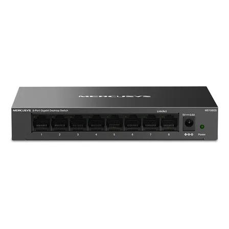 Switch De Mesa Ms108gs 8 Portas Gigabit Preto Mercusys