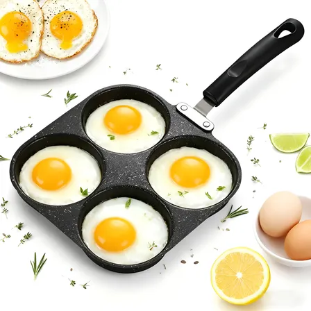 Frigideira Antiaderente Para Ovos Fritos Frigideira Multiuso Frigideira Médica De Pedra Para Fritar Ovos 4 Xícaras Compatíveis Com Todas As Fontes De Calor