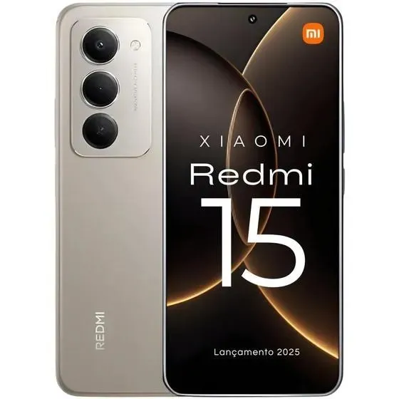 Smartphone Xiaomi Redmi 15 8gb 256gb Tela 6,9 144hz, Bateria 7.000 Mah, 50 Mp Cinza