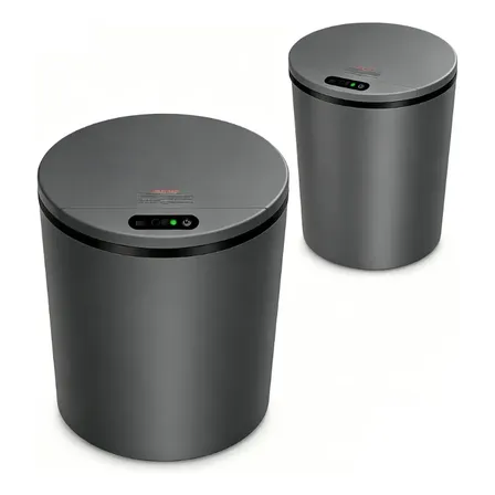 Lixeira Inteligente 16 Litros Com Sensor Automático Para Banheiro E Cozinha Cinza