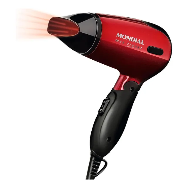 Secador Max Travel Mondial 1200w Sc-10 Vermelho/preto 127/220v