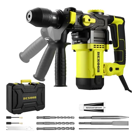 Martelete Perfurador Rompedor 1500w Professional Elétrico 3 em 1 Concreto Martelo 4.5J com SDS Plus Brocas Maleta Desoon