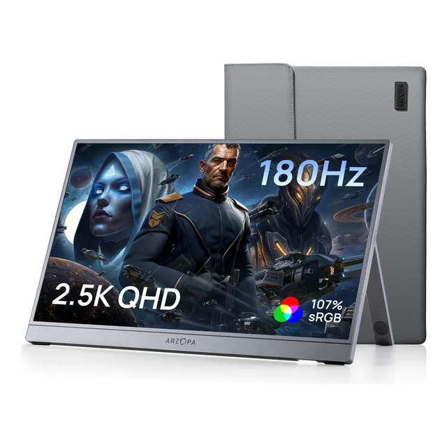 Arzopa Z3fc Monitor Portátil 16.1'' 2.5k 180hz Gamer - Cinza
