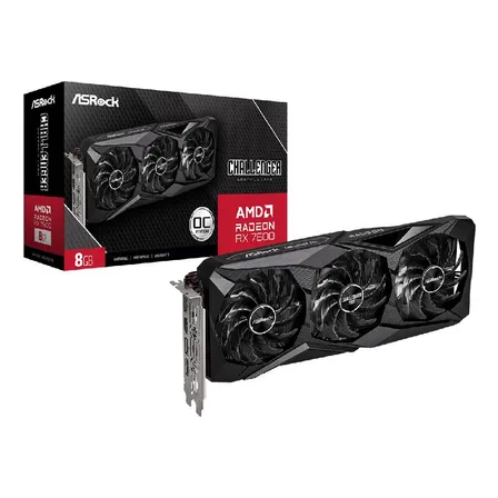 Placa De Vídeo Asrock Amd Radeon Rx 7600 Challenger Pro 8gb
