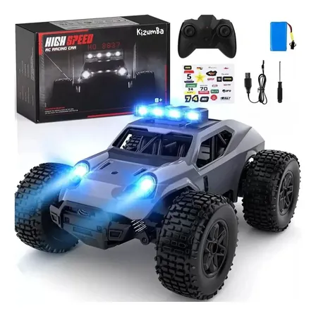 Carro Controle Remoto High Speed Até 15km/h 4x4 Off-road Terra Veloz Crawler Monster Luzes Led Recarregável Infantil Kizumba Sortido