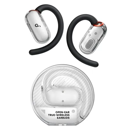 Soundcore V40i Fones de Ouvido Bluetooth 5.4 Ganchos Ajustáveis 4 Níveis, Ultraconforto Open-Ear, Graves Extrafortes, Chamadas Ultraclaras com IA IP55 21h Bateria, Ideal para Corrida Academia Branco