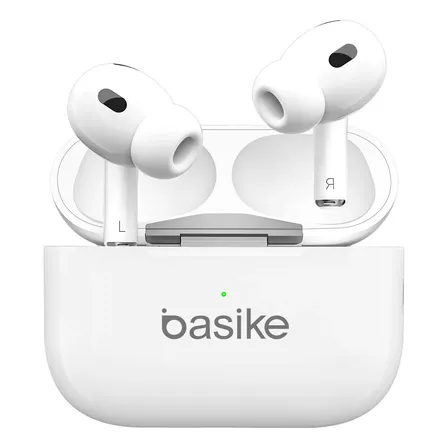 Fone De Ouvido Tws Basike In-ear Sem Fio Bluetooth 5.3 Com Microfone E Cancelamento De Ruído Branco