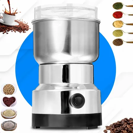 Moedor De Café Triturador De Grãos Sementes Elétrico Automático Aço Inox Marca Homeroarte 127v Prateado