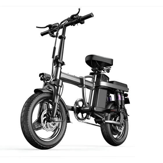 Bicicleta Elétrica STARMEGA F9 400W 48V Rodas 14" 25km/h 150kg Preta