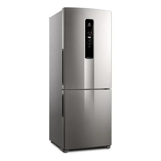 Geladeira Electrolux Frost Free Inverter 490l Inverse Ib51s Inox Look