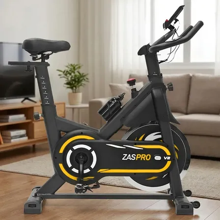 Bicicleta Spinning Ergométrica Roda Inércia 20kg Mbx Fit Amarelo
