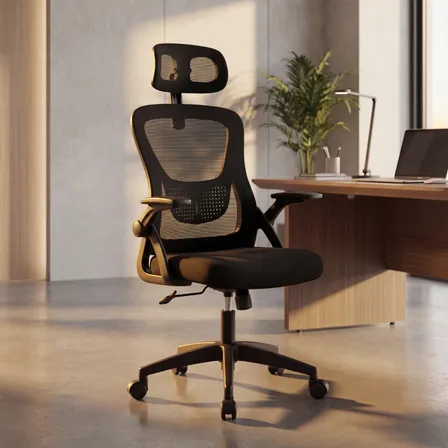 Cadeira De Escritório Ergonômica Giratória Astrella Nuova Mesh Ajustável Confortável Rodinhas Ideal Home Office Preto