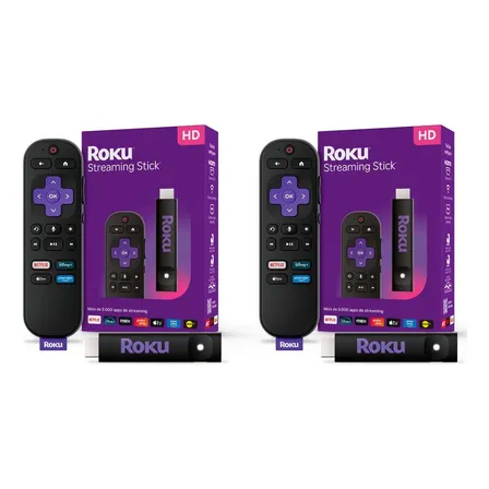 Kit 2 Roku Streaming Stick 2025 P/ Tv Hd/fhd C/ Voz