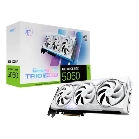 Placa Gráfica Msi Geforce Rtx 5060 8gb Gaming Trio Oc White