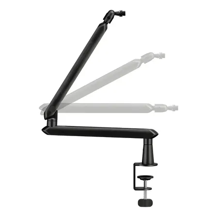 Braço Suporte Articulado Microfone Mesa Low Profile Preto Giant Preto Black