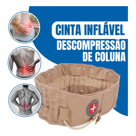 Eps-777 Cinta Lombar De Tração Inflável Com Descompressão De Coluna Cor Bege