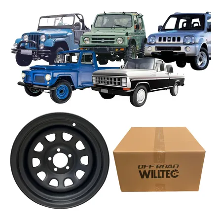 Roda Daytona 17x9 5x139 Offset - 25 Willys Rural F75 F1000 Preto