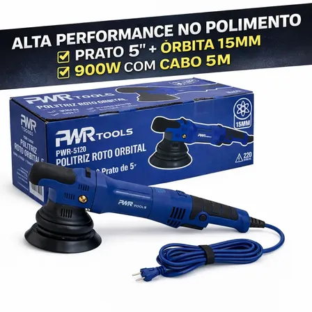 Politriz Roto Orbital 5 Pol 900w Pwr 5120 By Sigma Tools Cor Azul Cabo Silicone 5 Metros 220v