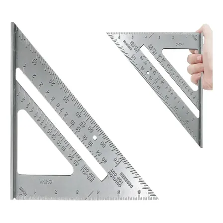 Esquadro Rápido Marceneiro Carpinteiro Triangulo 7 Polegadas
