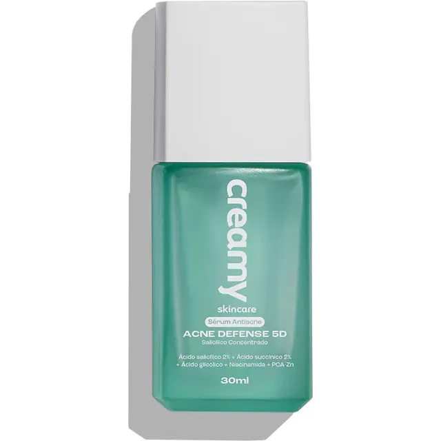 Creamy Skincare Sérum Antiacne Acne Defense 5d 30ml | Salicílico Concentrado, 5 Defesas Contra A Acne, Trata De Pele... Dia/noite
