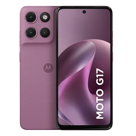 Smartphone Motorola Moto G17 4g - 256gb 12gb (4gb Ram + 8gb Ram Boost) Camera 50mp Sony Lytia 600, Tela Fhd+ 60hz, Bateria 5200 Mah - Rosa