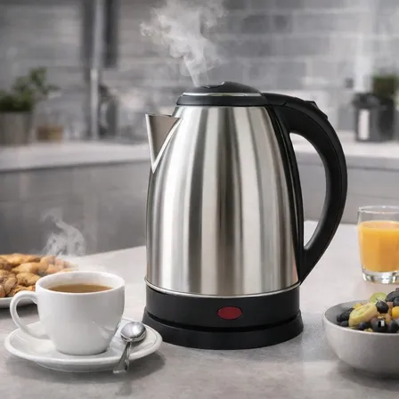 Chaleira Jarra Elétrica 1,8l Litros Em Inox Desligamento Automático Aquecimento Rápido Segura Café Chá Fácil Abertura Tampa Alça Ergometrica 127v