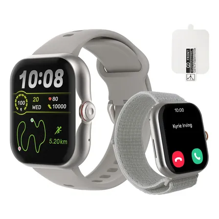 Smartwatch Bettdow Fb055 1.85" Esportivo Ia Gps 3atm Música Prateado