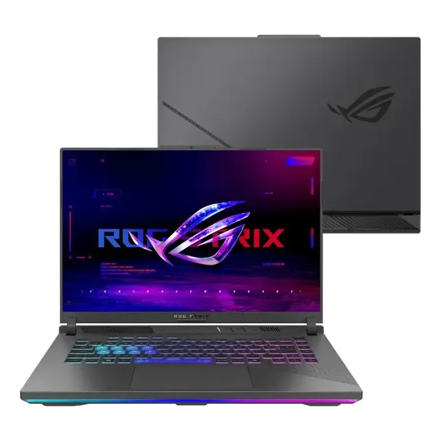 Notebook Gamer Rog Strix G16 G614pm Rtx 5060 Ryzen 9 8940hx 16gb Ram 512 Gb Ssd W11 Tela 16 Fhd 165hz Gray - Rv108w Eclipse Gray