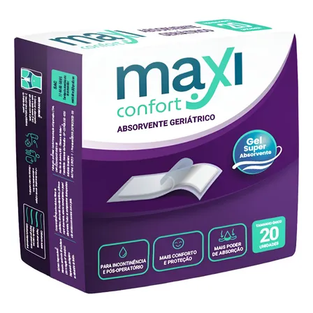 Absorvente Geriátrico Maxiconfort C/20 Unidades Atacado